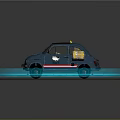 Vintage Blue Classic Truck With Unique Roof Accessory On Circular Display Platform