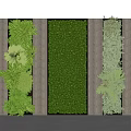 Modern Living Wall Design With Concrete Panels And Dense Green Plants On Gray Background