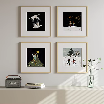Nordic Cartoon Hanging Painting Children's Room Hanging Painting 3d model