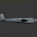 Detailed Light Blue Airplane With Four Engines Long Wings And Streamlined Fuselage