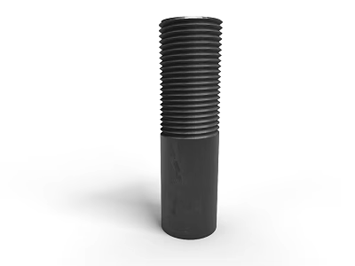 High Quality Durable Black Cylindrical Threaded Bolt For Industrial Hardware Tools 3d model