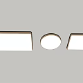 Modern Ceiling Light with Square and Round Shapes Minimalist Design Bright White Lighting
