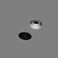 Modern White And Black Downlights Installed On Ceiling For Home Lighting 3d model