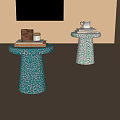 Modern Side Table Solid Wood Corner Table Decorations Case Table 3d model