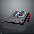 Vintage Retro Tape Player With Transparent Cassette Window And Built In Speaker