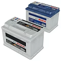 Four Car Batteries Collection Featuring BOSCH And VARTA Automotive Battery Units