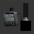 Modern Industrial Equipment With Digital Control Panel Display Screen And Black Base