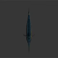 Vibrant Blue And Yellow Sailfish With Large Dorsal Fin And Long Bill In Swimming Pose
