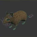 Small Brown Mouse Game Movie Character With Big Ears And Black Eyes