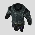 Medieval Black Weapon Armor With Decorative Details And Protective Design