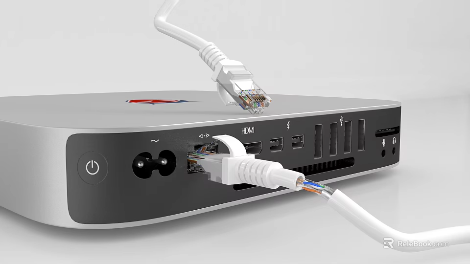 Digital Network Device With Ethernet Cable Connection HDMI Port And Multiple Interfaces 3d model 