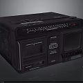 Vintage Purple Electronic Radio Cassette Player With Control Panel And