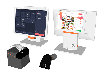 Modern cash register cash register scanner combination model