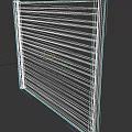 Metal Roller Shutter Panel With Corrugated Surface For Building Openings 3d model