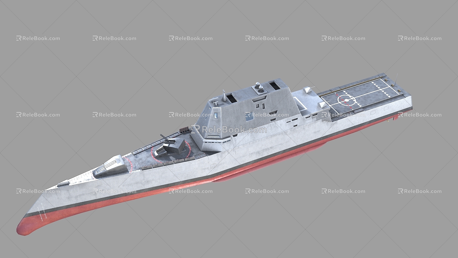 imaginary enemy PBR us navy zumwalt class guided missile destroyer Zumwalt stealth destroyer 3d model