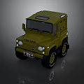 Military Green Land Rover Defender Classic Off Road Vehicle With Roof Rack