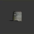 3D Rendered Round Sewer Manhole Cover With Grated Top On Aged Stained Concrete Base
