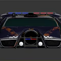 Futuristic Concept Car With Streamlined Body LED Headlights And Unique Roof Design