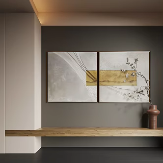 Modern Hanging Painting Modern Abstract Hanging Painting Modern Combination Painting Modern Italian Hanging Painting Modern Light Luxury Hanging Painting 3d model