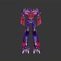 Red Blue White Robot Figure With Shiny Mechanical Structure And Detailed Design 3d model
