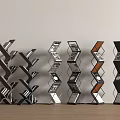 Modern Geometric Bookshelves With Metal Frame Designs And Various Colors For Home Decor
