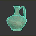 Traditional Artisanal Terracotta Jug Featuring Intricate Carved Patterns And Handle