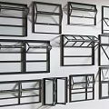 Different Styles of Modern Casement Windows With Aluminum Frames and Glass Panels