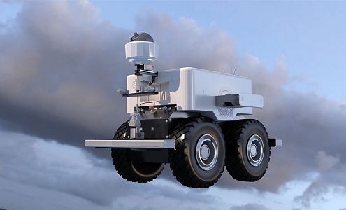 modern patrol equipment unmanned surveillance mobile surveillance 3d model