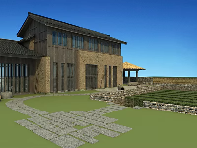 New Chinese Courtyard 3d model