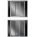 Various Glass Door Designs With Metal Frames And Multiple Panel Options 3d model