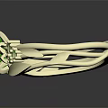 Elegant Gold Ring With Twisted Bands Green Gemstone Center And Accent Stones