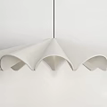 Modern Unique White Wavy Folded Design Pendant Light For Interior Decor 3d model