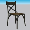 Cross Back Design Leisure Chair With Wooden Frame Beige Seat Cushion And Curved Legs