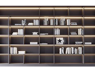 Modern bookcase 3d model