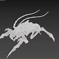 Alien Creature Character Model With Detailed Exoskeleton Sharp Claws And Intricate Textured Design 3d model