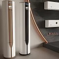Midea Floor Standing And Wall Mounted Air Conditioners In Modern Sleek Interior Design