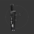 Sturdy Metallic Archery Quiver Holding Multiple Black Arrows And Handle