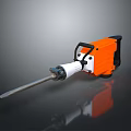 Professional Orange And White Electric Jackhammer For Construction Demolition Work 3d model