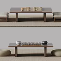 Modern Go Chess Game Table 3d model