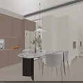 Warm Modern Minimalist Living Dining Room Interior Design With Cozy Ambient Lighting And Comfortable Furniture