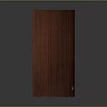 Two Computer Speakers With Wooden Cabinet And Black Front Panel Design 3d model