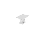 Modern Dining Table With White Top And V Shaped Base Design