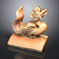 Game Movie Character Dragon Sculpture Traditional Style With Winged Tail And Square Base Detailed Design