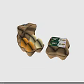 Chicken Eggs in Paper Cartons with Green Label Open Box Showing Orange Light Green Shells