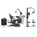 Essential Dental Medical Equipment Including Chair Light Treatment Unit And Instrument Cabinet