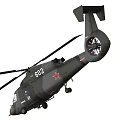 Detailed View of Military Camo Helicopter 602 with Rotors Tail and Cockpit Features