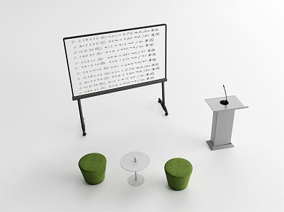 Modern podium mobile tablet 3d model