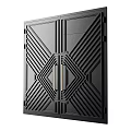 Modern Black Double Doors Interior With Geometric Patterns And Metal Handles 3d model