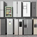 Various Modern Refrigerators and Freezers with Sleek Designs Multiple Colors and Features 3d model