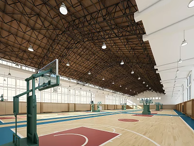 Modern Basketball Hall Kunming National Sports Basketball Training Hall 3d model